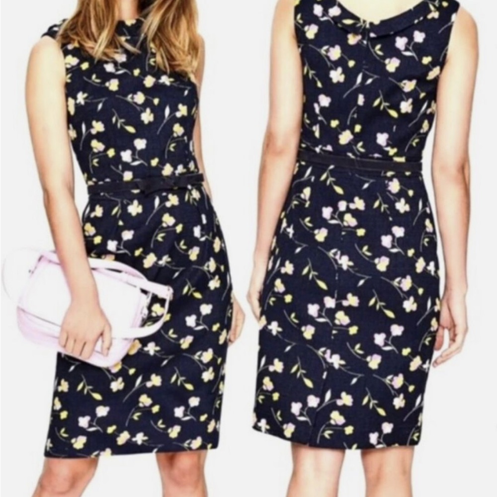 Boden Martha Floral Sleeveless Dress - Navy